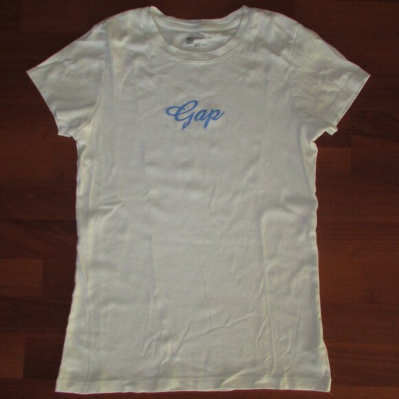 GAP Classic White Logo T-Shirt - Vintage - Large - Picture 9 of 9